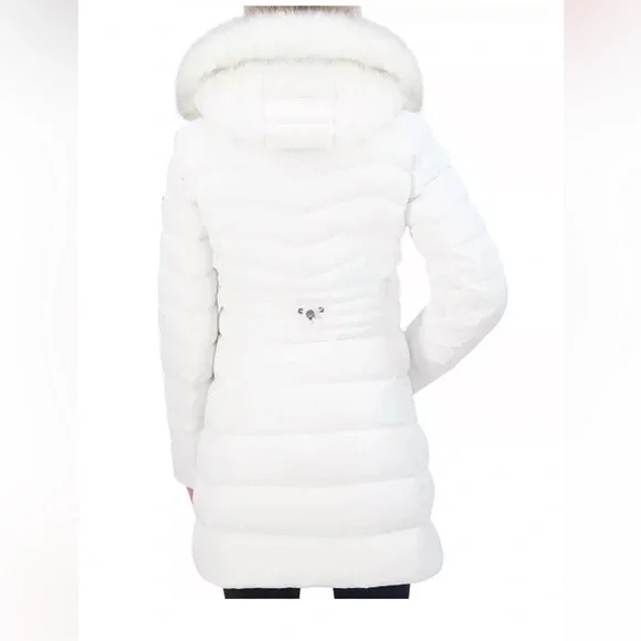 Laundry by Shelli Segal Women's Faux-Fur-Trim Hooded Puffer Coat size M - Picture 2 of 13